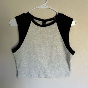 SHEIN Black and Gray Muscle Tee